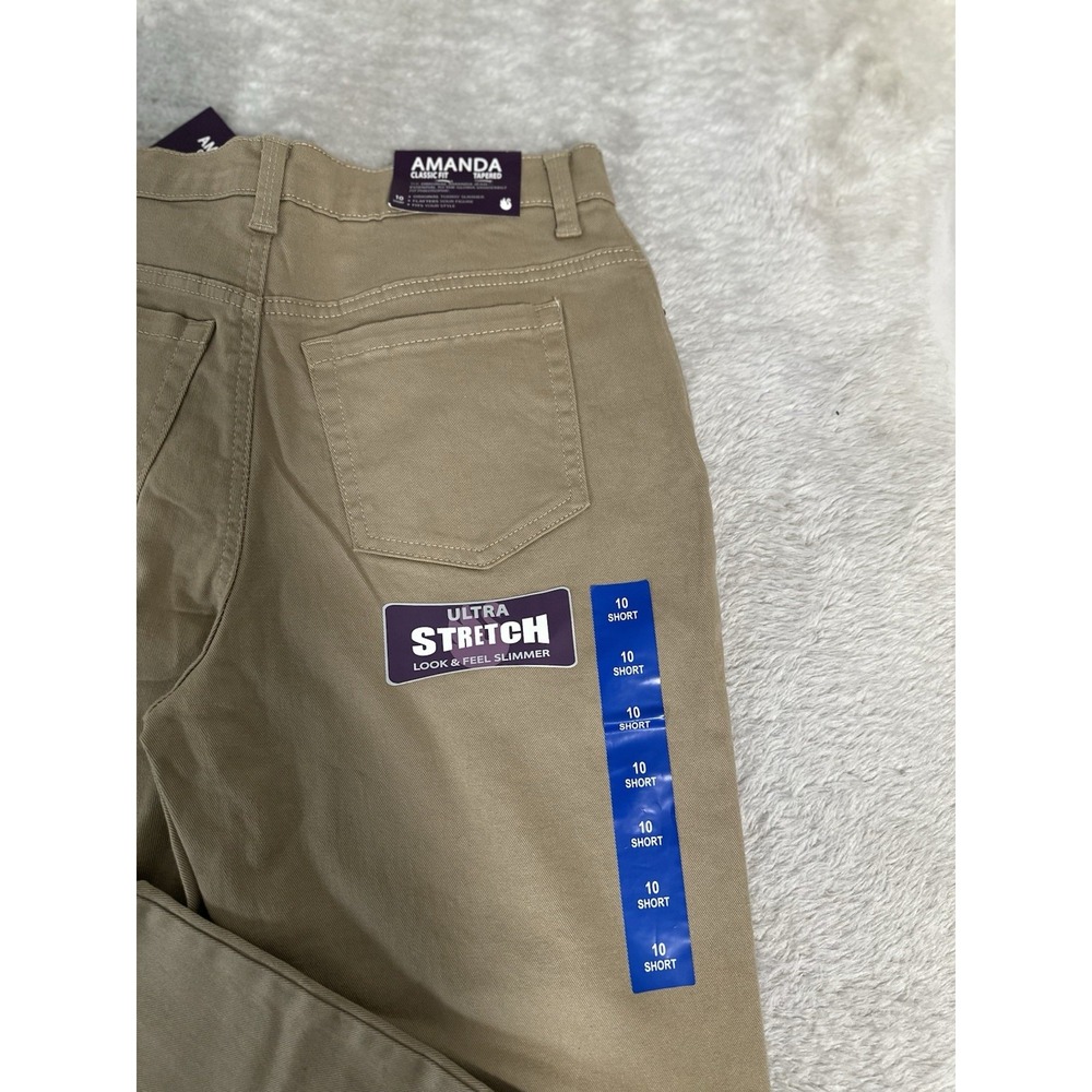 New Gloria Vanderbilt Amanda Classic Tapered Pants Stretch Chino Size 10S Short - Picture 8 of 8